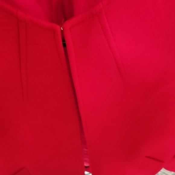 Tahari Arthur S. Levine Red Lined Sz. 14 Jacket with Pockets - Picture 3 of 10